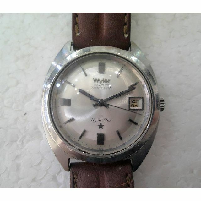 Wyler Dynastar Incaflex 25J Auto Men\'s Watch Preowned, Working, Calendar Issue