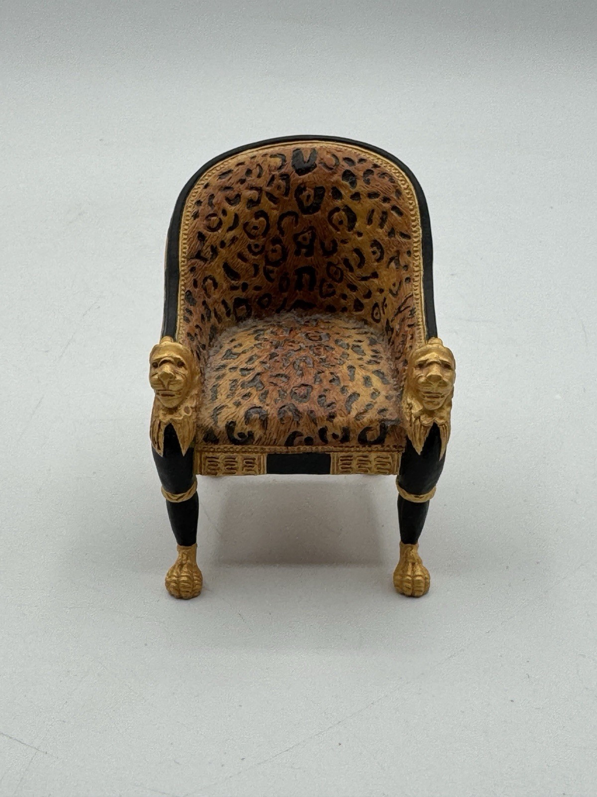 Vintage Take a Seat by Raine 1999 Miniature Regency Leopard Armchair #24004 Vintage Take a Seat by Raine 1999 Miniature Regency Leopard Armchair #24004