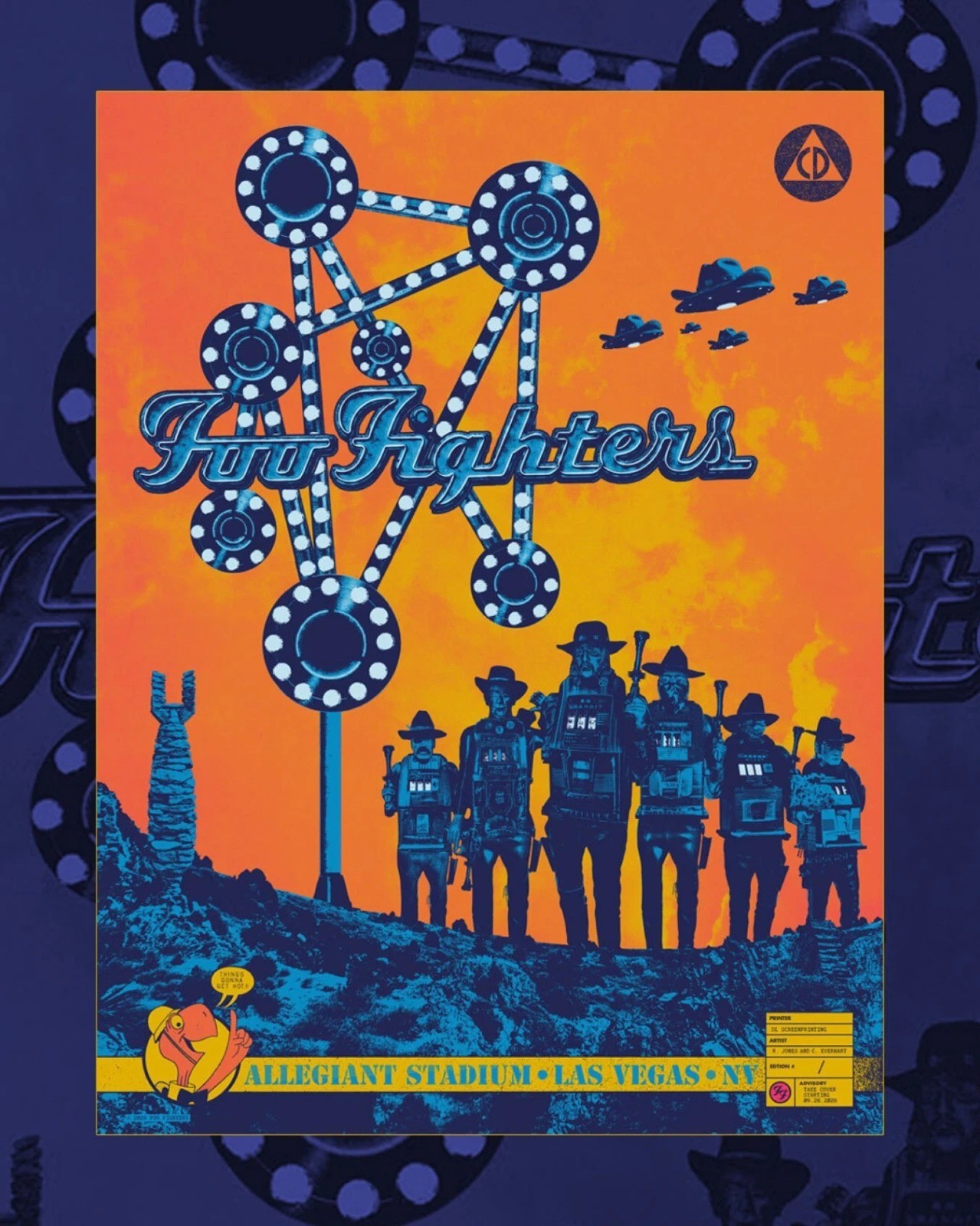 NEW Foo Fighters Las Vegas September 26, 2026 Tour Merch Poster