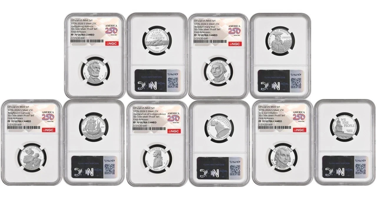 2026 S Silver Quarters Set 25C NGC PF70 Ultra Cameo FR