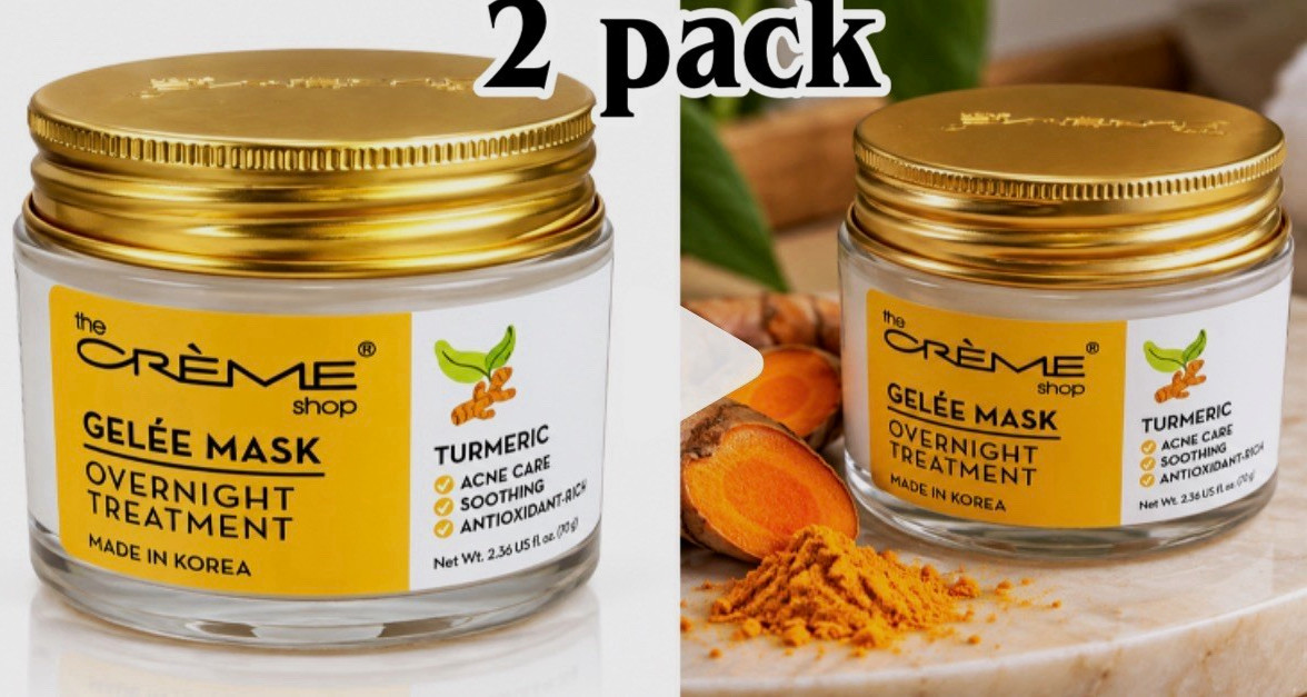 The Crème Shop Turmeric Gelée Overnight Face Mask, Soothing Antioxidant 2.36Oz The Crème Shop Turmeric Gelée Overnight Face Mask, Soothing Antioxidant 2.36Oz