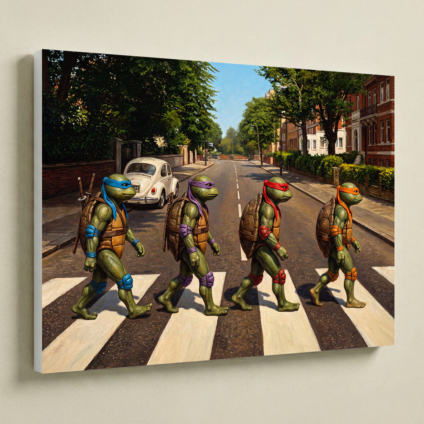 Leonardo, Donatello, Raphael, Michelangelo TMNT 12x16 Canvas Wall Art Print