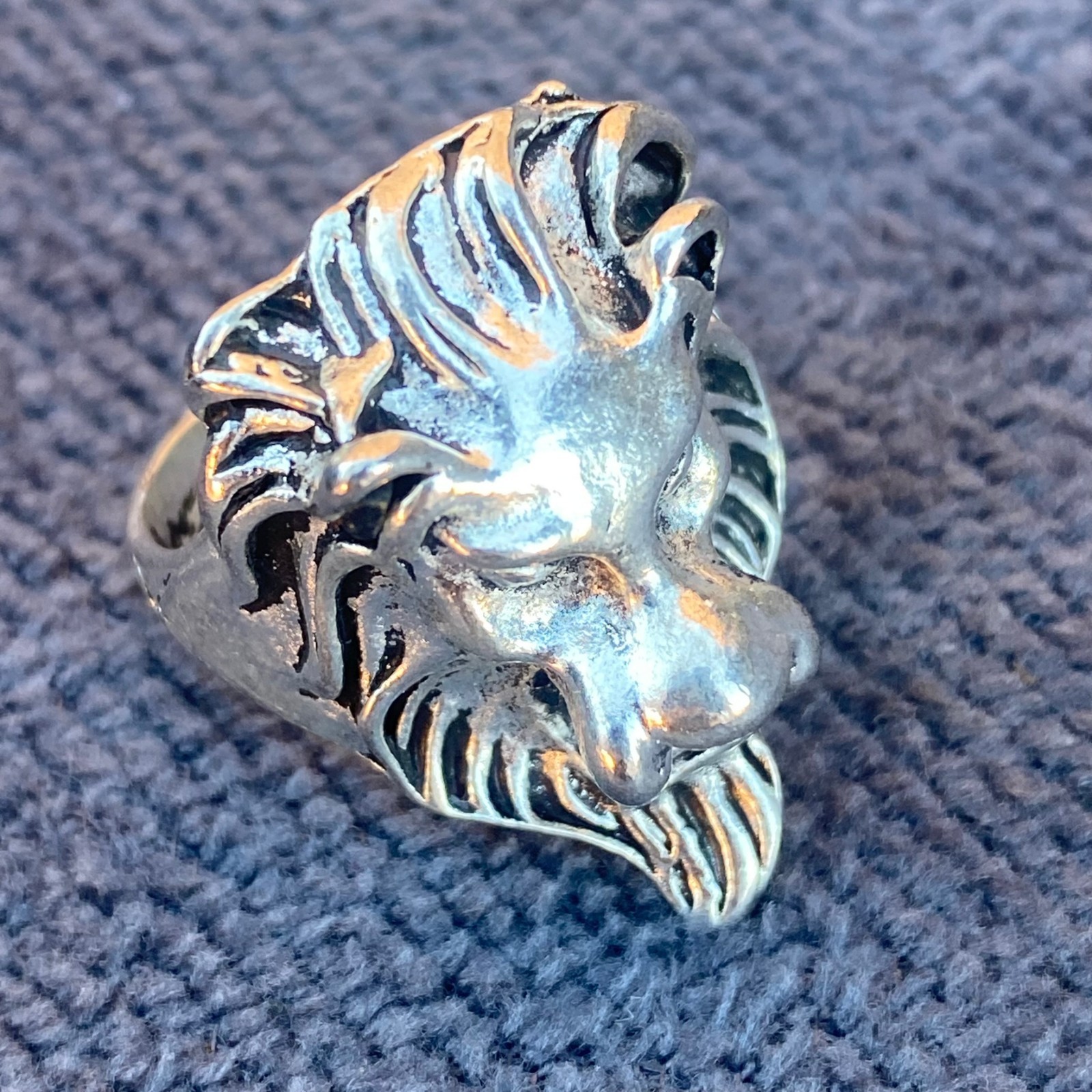 Antique Rare Ancient Viking Ring Lion Bronze Artifact Authentic Stunning