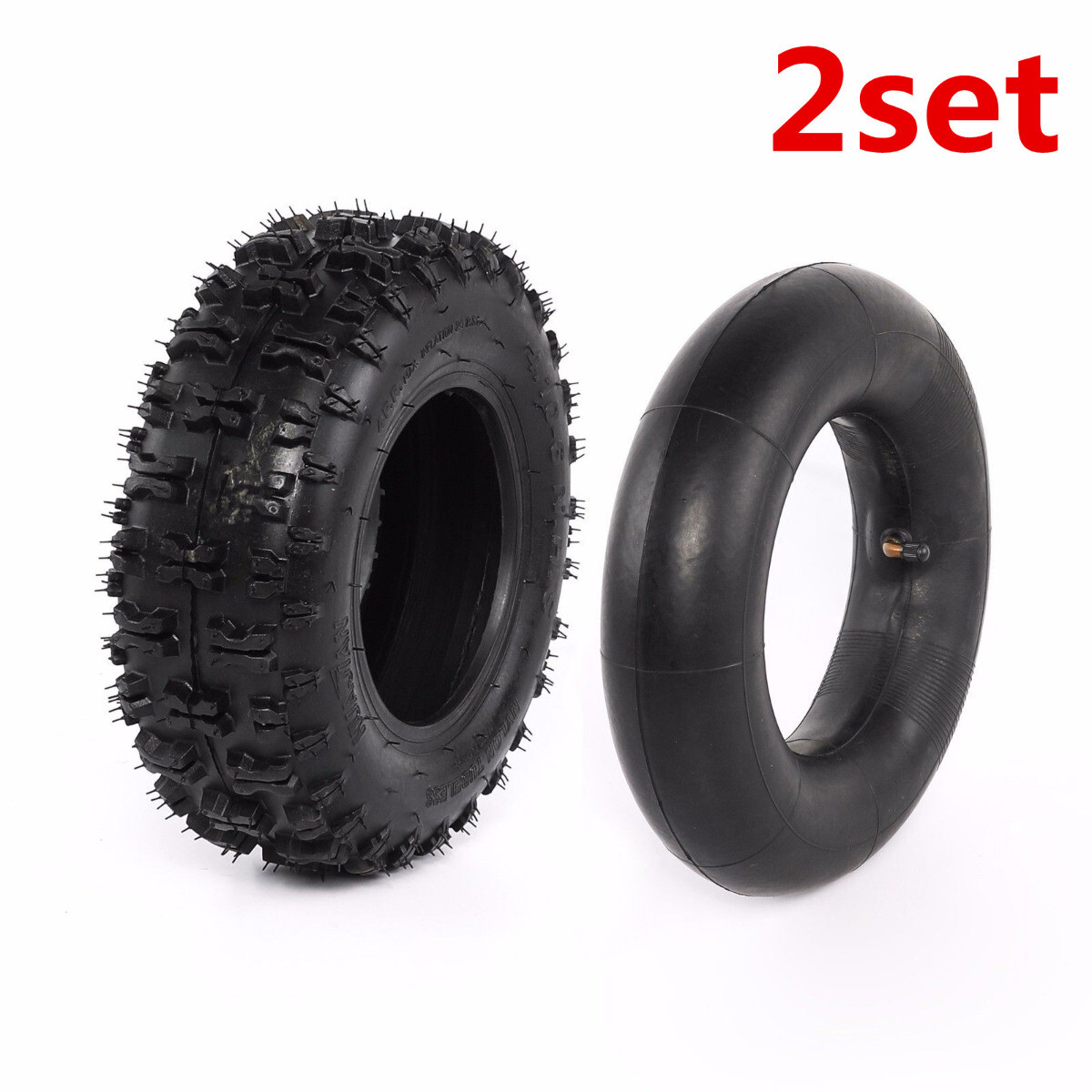 Pair 4.10-6 Tire and Tube 4.10/3.50-6 For ATV Quad Scooter Go Kart Mini Bike Pair 4.10-6 Tire and Tube 4.10/3.50-6 For ATV Quad Scooter Go Kart Mini Bike