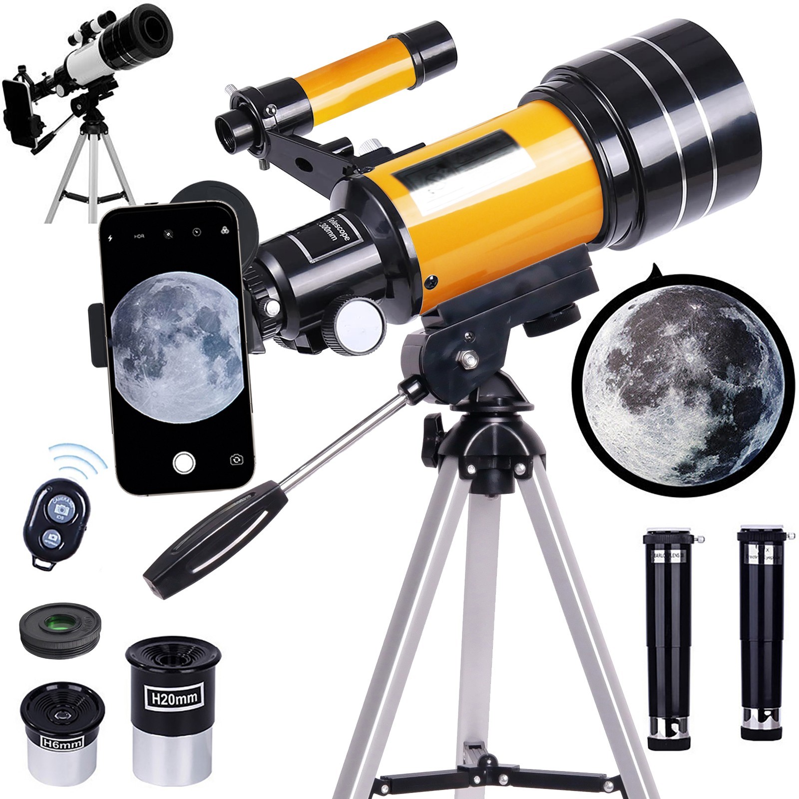 Professional Astronomical Telescope w/ Tripod For Lunar HD Viewing Adults Kids Professional Astronomical Telescope w/ Tripod For Lunar HD Viewing Adults Kids