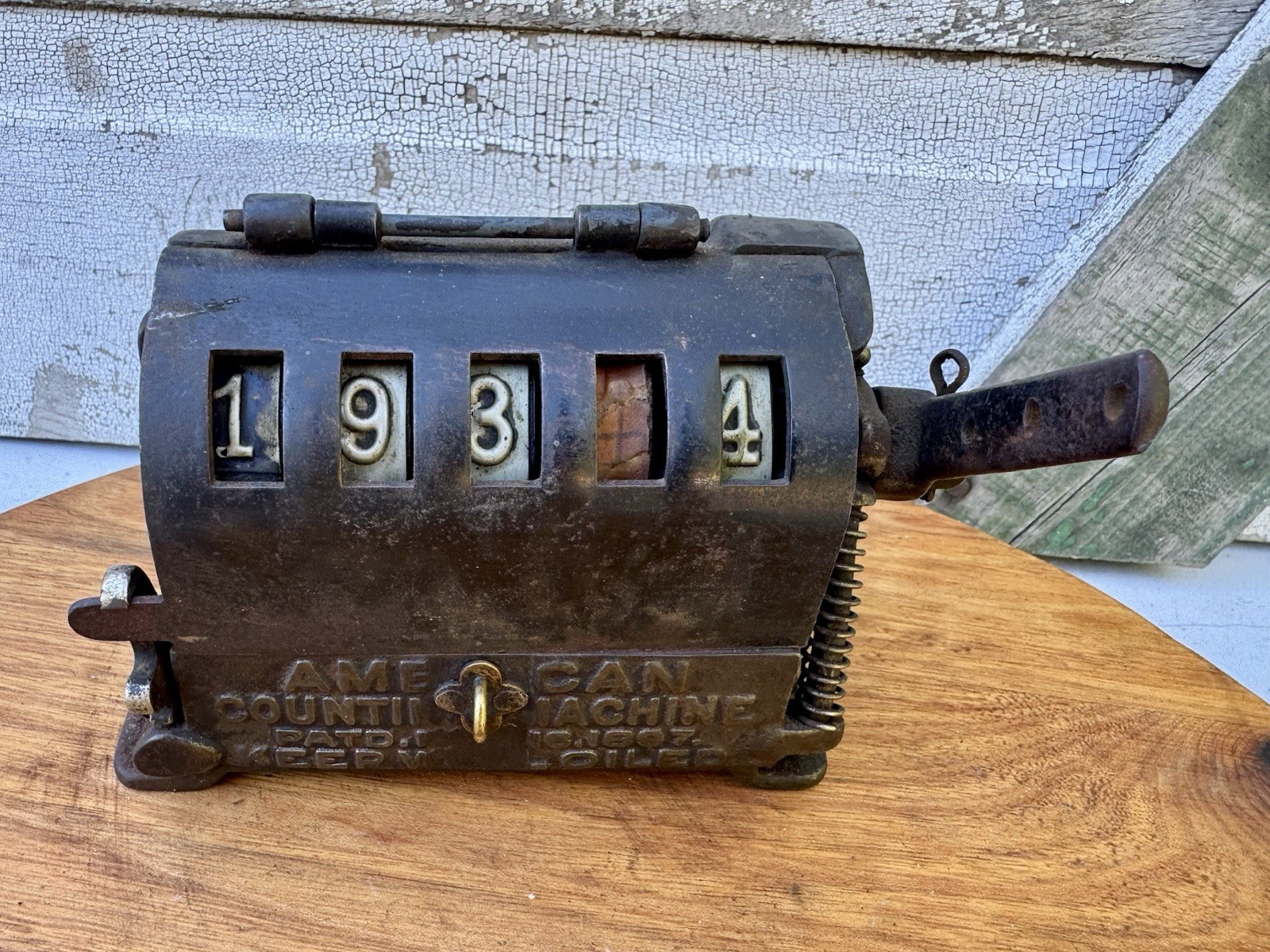Antique Cast Iron AMERICAN COUNTING MACHINE Ame Can Vintage WORKING