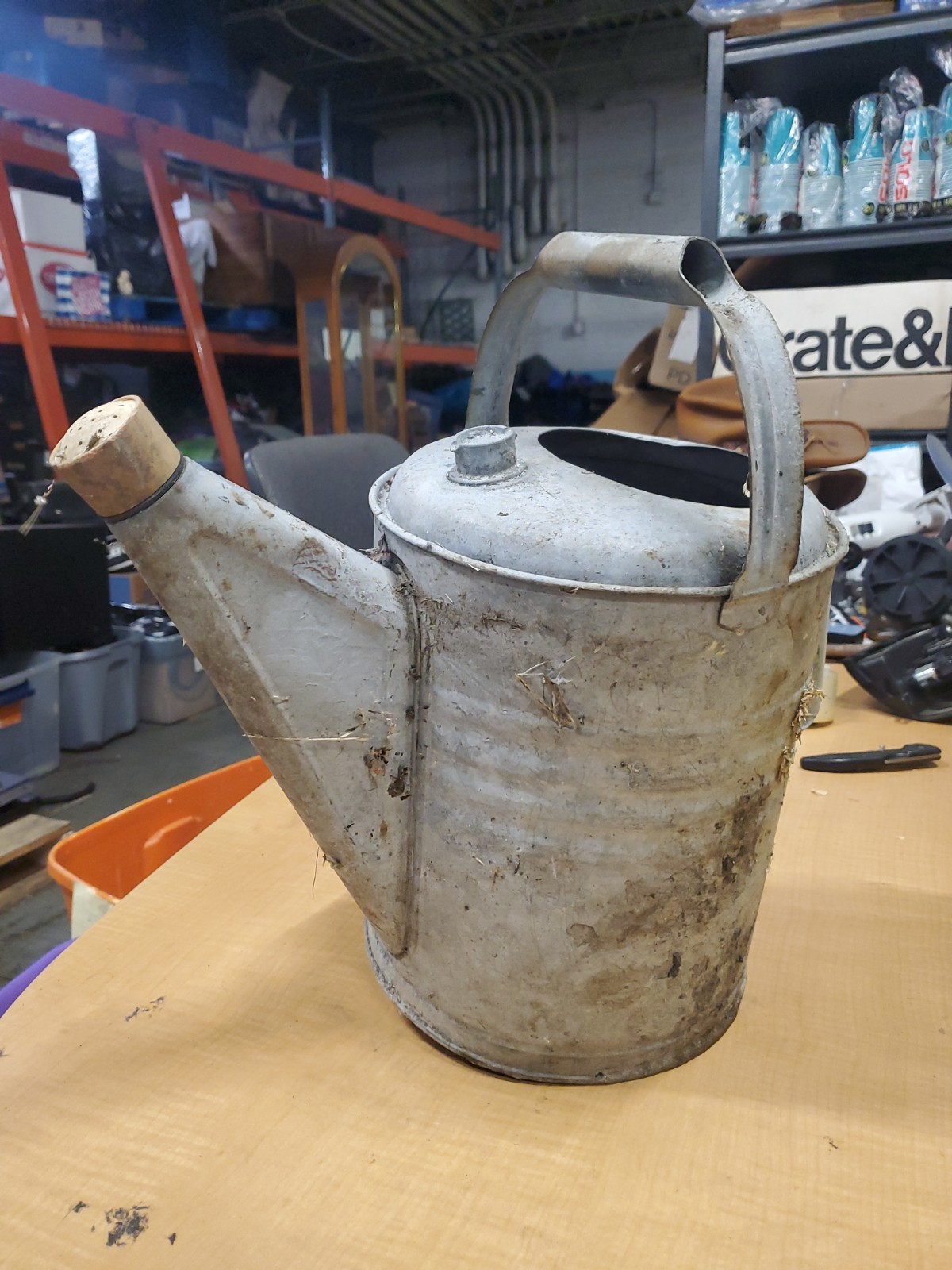 Vintage Galvanized Metal Standard Watering Can Outdoor Vintage Galvanized Metal Standard Watering Can Outdoor