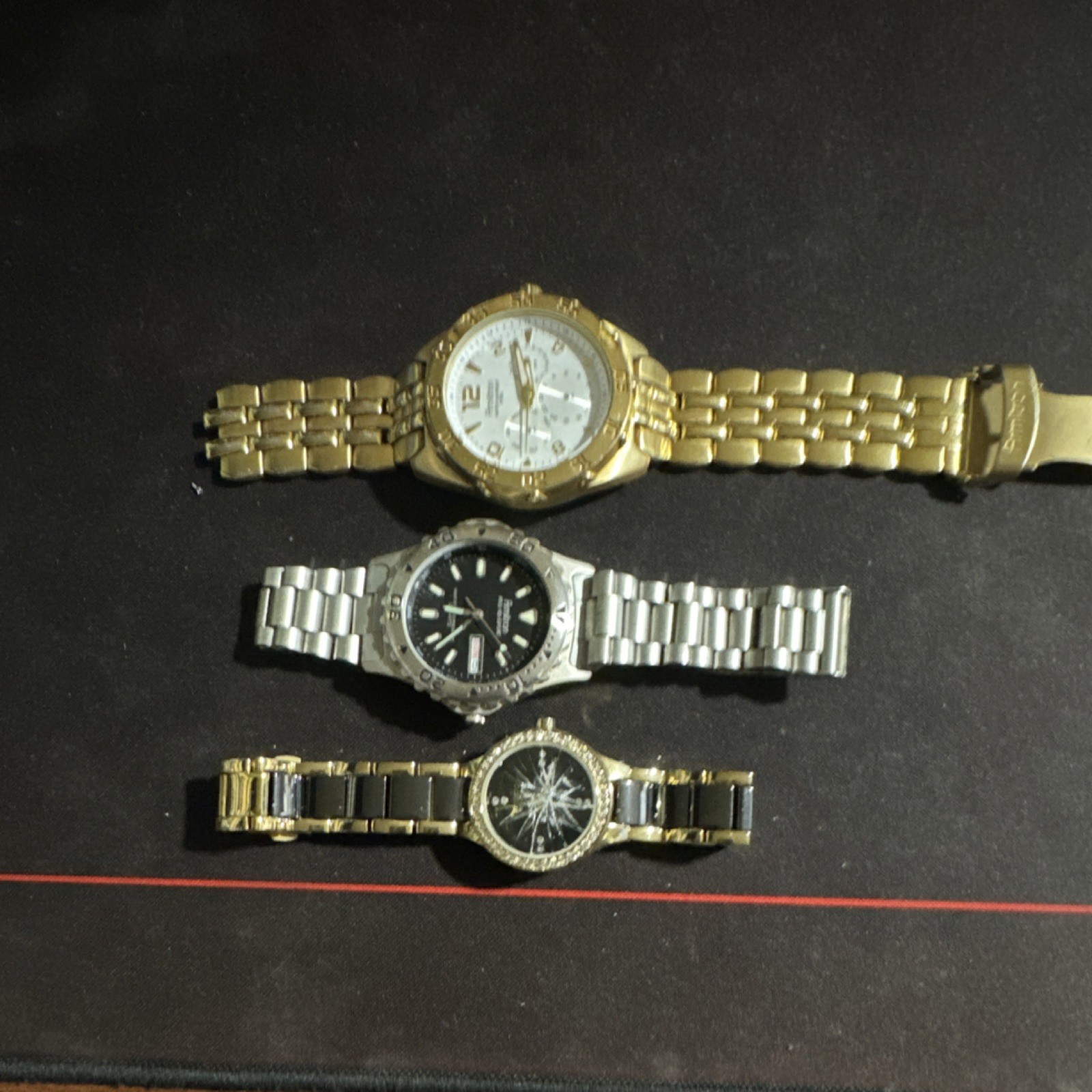 Armitron Lot of 3 Watches Mixed Metal Bands Gold & Silver Tone Armitron Lot of 3 Watches Mixed Metal Bands Gold & Silver Tone