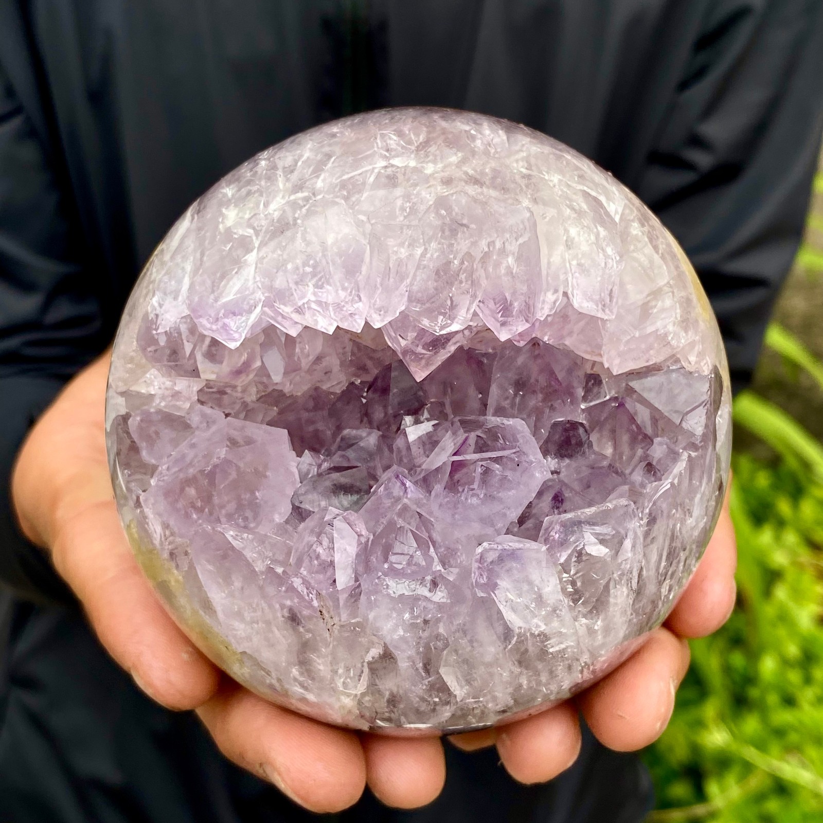 2.42LB Natural Amethyst Agate Opening Smile Quartz Cluster Crystal Specimen Heal