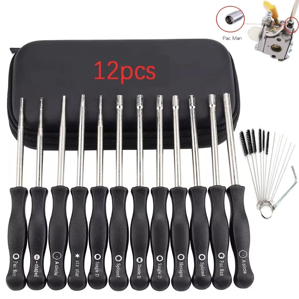 12Pcs Carburetor Adjustment Tool for Common 2Cycle Small Engine Trimmer Chainsaw