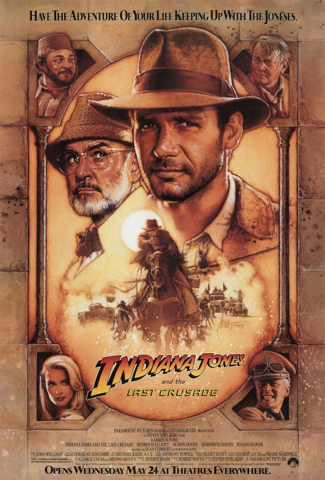 1989 Indiana Jones And The Last Crusade Movie Poster Print Harrison Ford 🍿 1989 Indiana Jones And The Last Crusade Movie Poster Print Harrison Ford 🍿