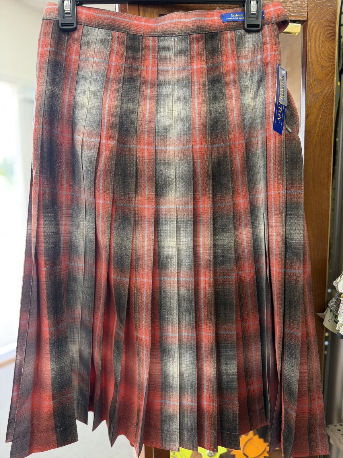 Vtg PENDLETON 100% Virgin Wool REVERSIBLE Pleated Skirt Kilt Womens Size 6  NWT