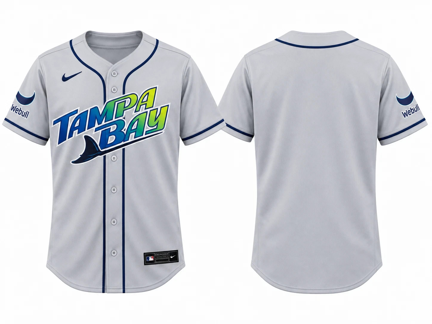 HOT NEW Custom Name- Tampa Bay Rays Grey Jersey, For Fan (2026), 3D Printed
