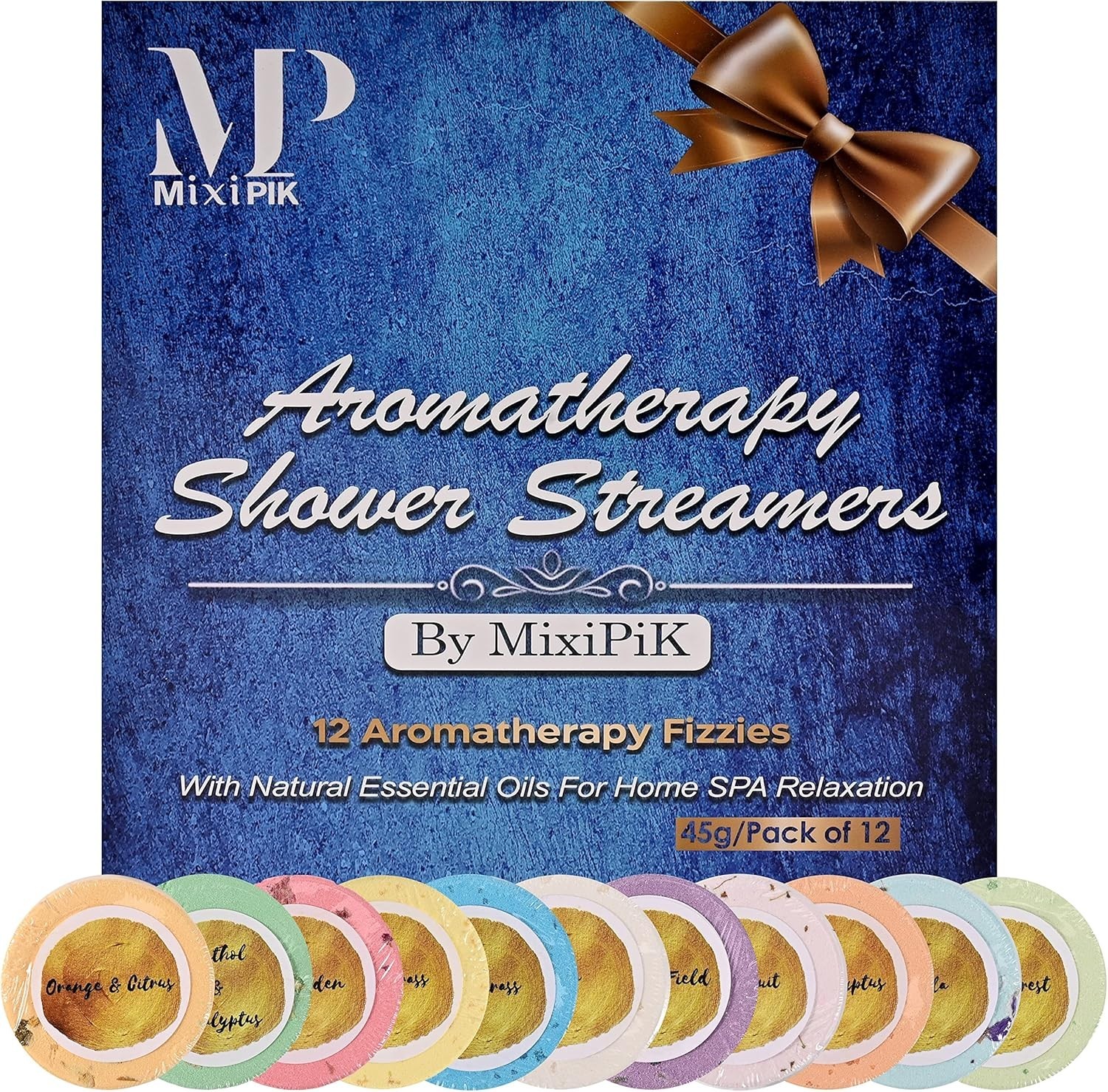 Shower Steamers Aromatherapy for Men & Women with Essential Oils Pack of 12