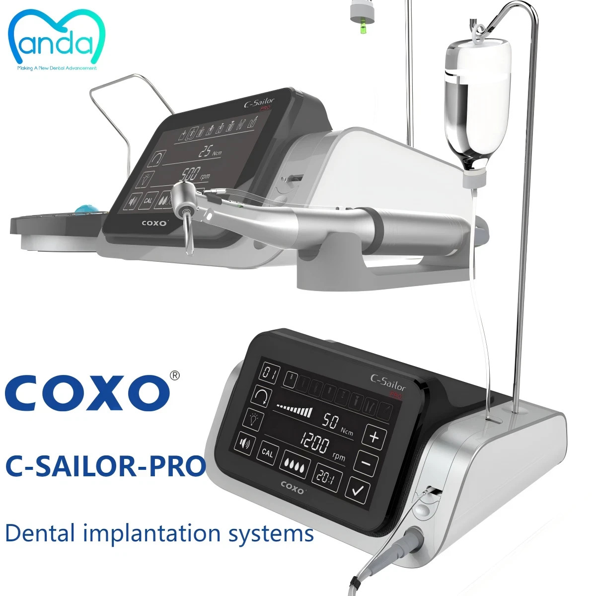 COXO C-Sailor Pro - Dental Implant System - Cordless Implant Motor Touch Screen