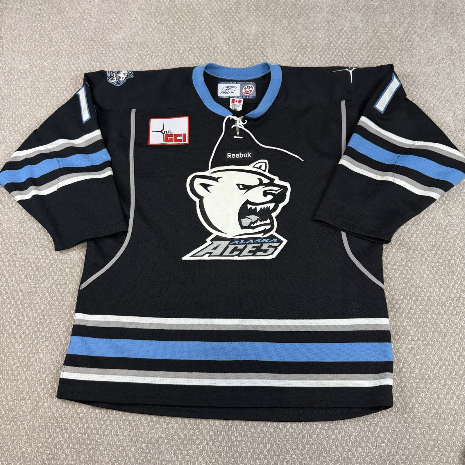 Alaska Aces ECHL Authentic On Ice Autographed Jersey Sz 52 Defunct Minors Hockey