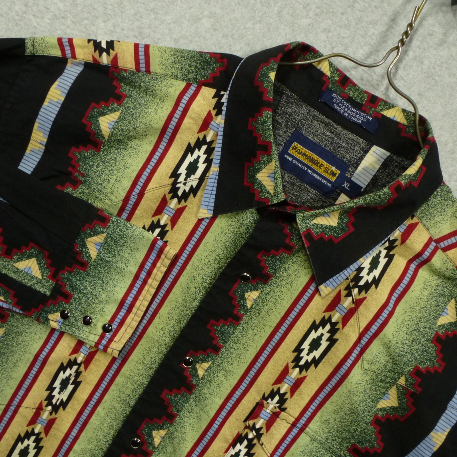 Vtg Panhandle Slim Shirt XL Aztec Western Long Sleeve Pearl Snap Rodeo Cowboy Vtg Panhandle Slim Shirt XL Aztec Western Long Sleeve Pearl Snap Rodeo Cowboy