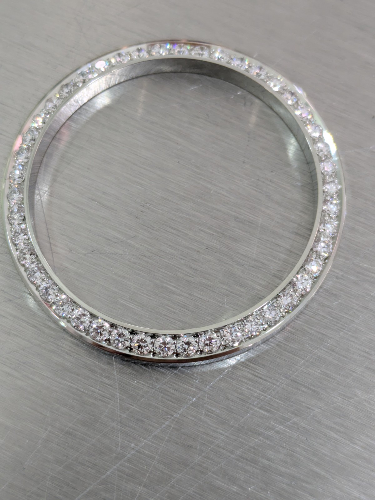 Rolex Perpetual 41 MM Custom 2.50 ct LAB GROWN Diamond Bezel  MODEL 124300
