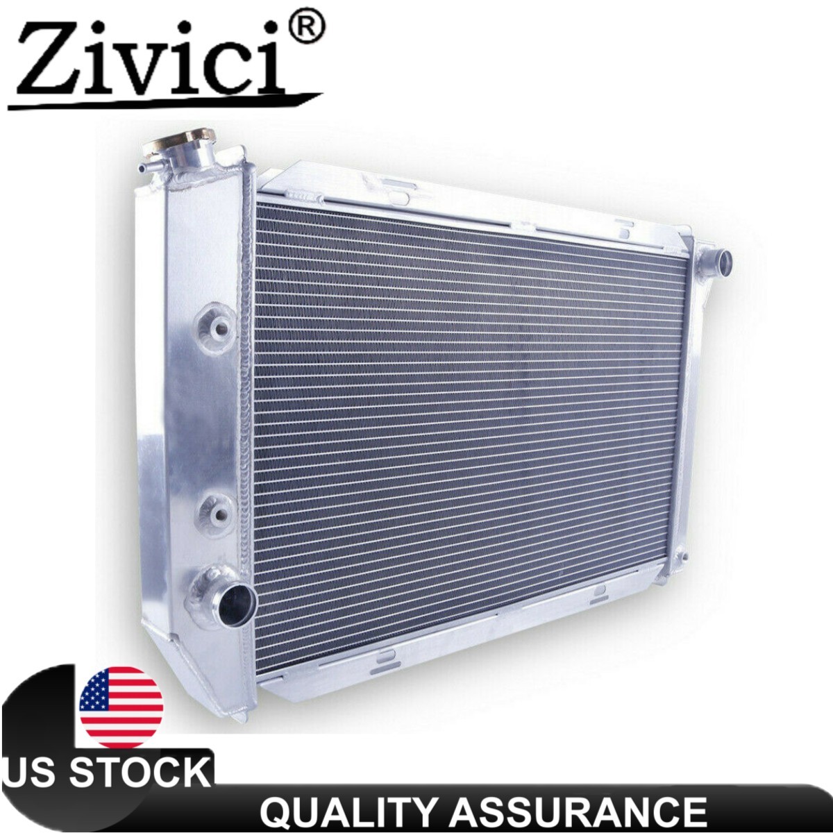 3 Row Aluminum Radiator for 1971-1973 Ford Mustang Fairlane Torino LTD Cougar V8