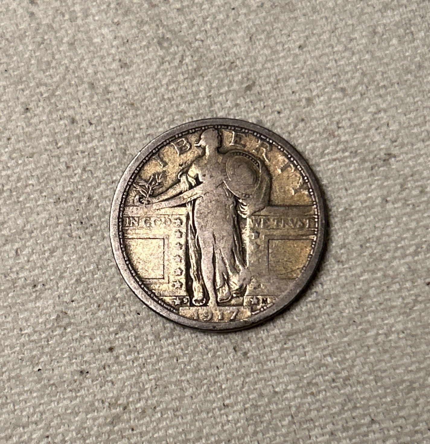 1917 S Standing Liberty Quarter Type 1 #JM36