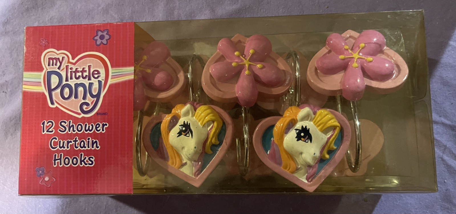 NEW My Little Pony Shower Curtain Hooks Retro Early 2000s NIB Rare HTF MLP NEW My Little Pony Shower Curtain Hooks Retro Early 2000s NIB Rare HTF MLP