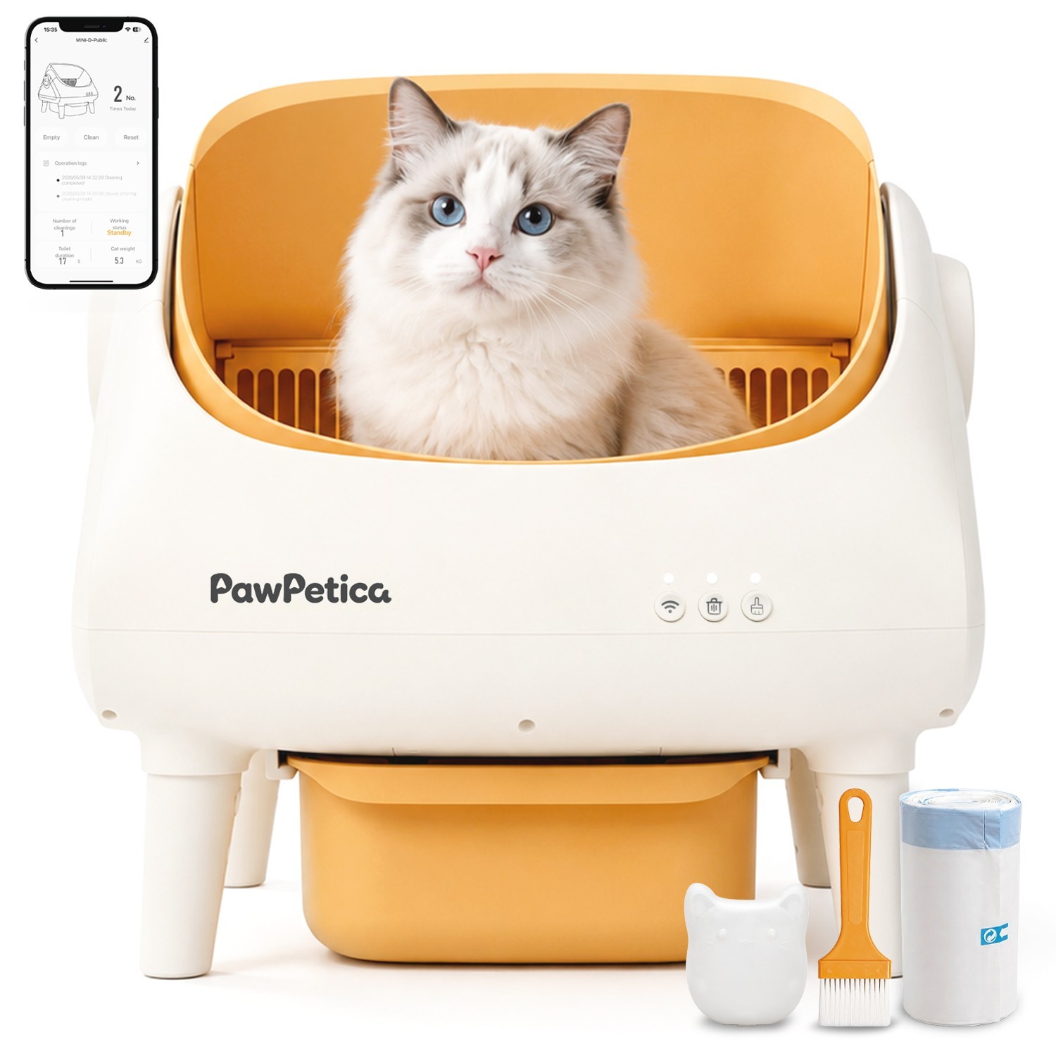 PawPetica Self Cleaning Kitty Litter Box, App Control Extra Large Cat Litter Box PawPetica Self Cleaning Kitty Litter Box, App Control Extra Large Cat Litter Box