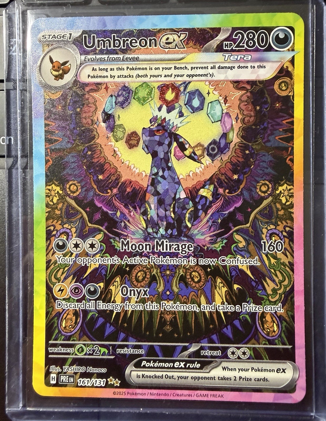 2025 POKEMON PRISMATIC EVOLUTIONS UMBREON EX 161/131 SPECIAL ILLUSTRATIONS RARE