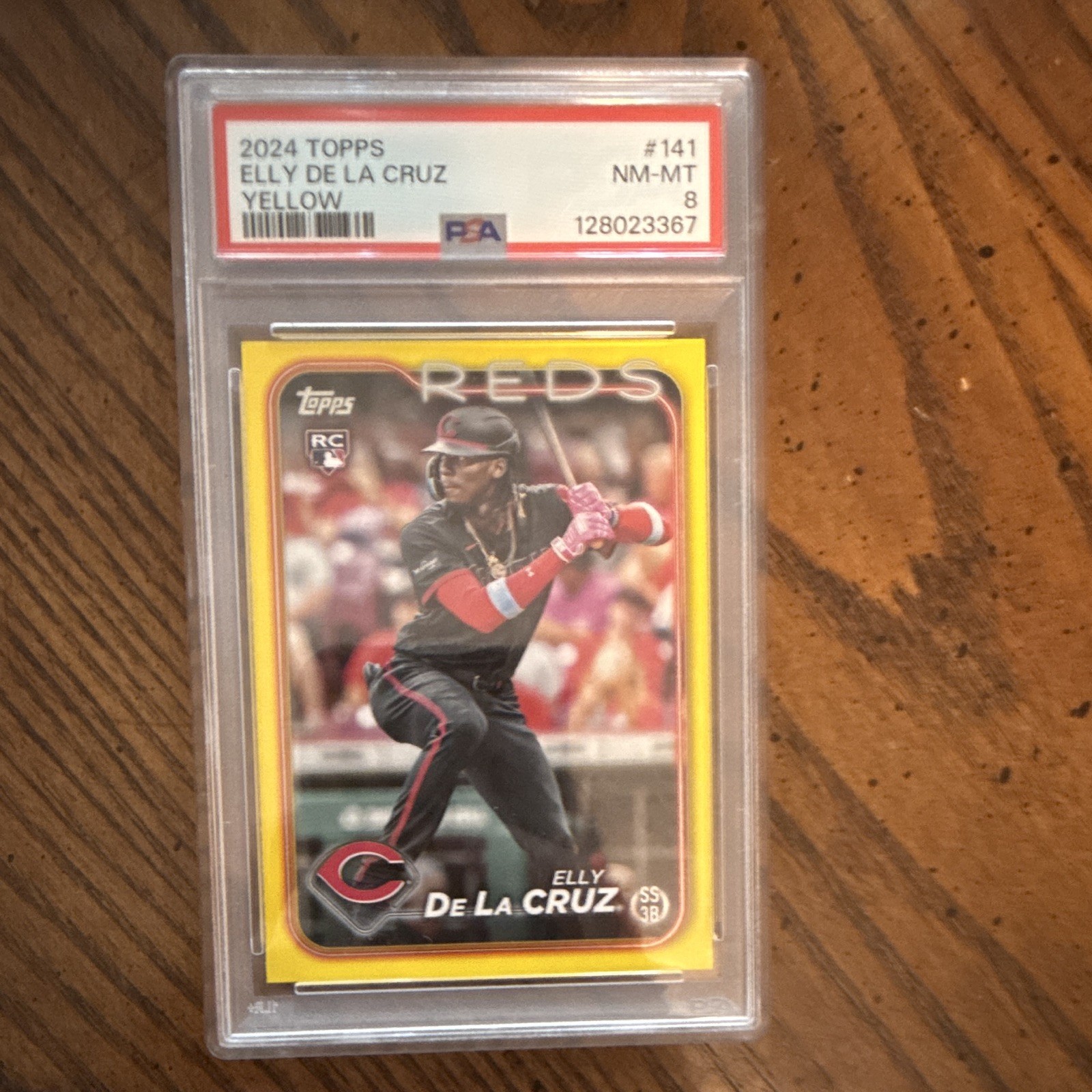 Topps 2024 Series 1 Elly De La Cruz #141 Yellow Parallel Rookie RC Reds