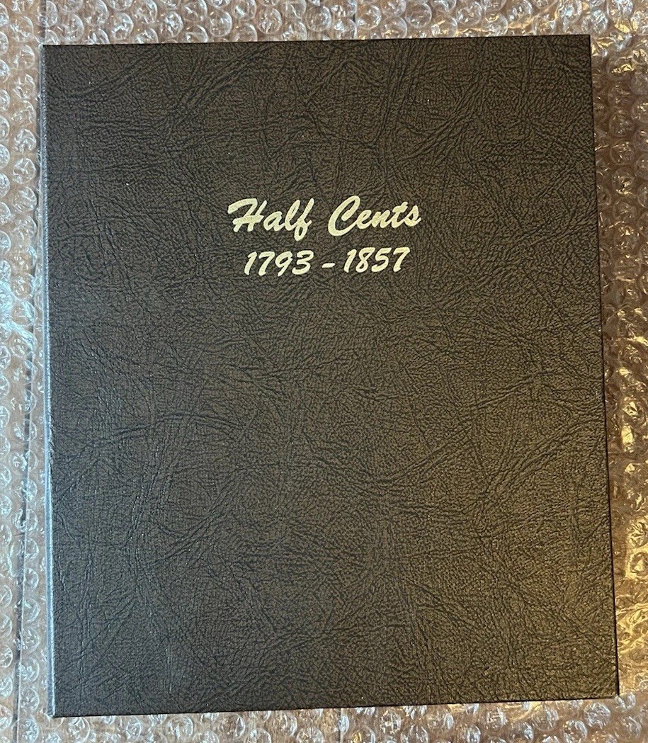 Littleton/Dansco Coin Album Half Cents 1793-1857 - 4 Pages Dates & Varieties