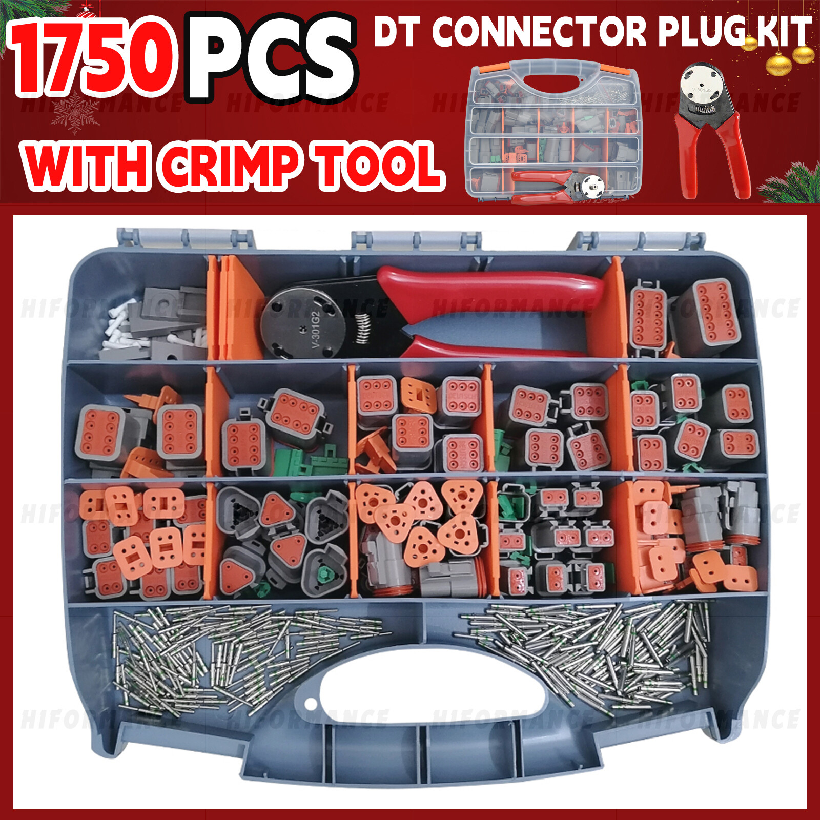 NEW 1750PCS Deutsch DT Connector Plug Kit With Deutsch Crimp Tool Auto Marine NEW 1750PCS Deutsch DT Connector Plug Kit With Deutsch Crimp Tool Auto Marine