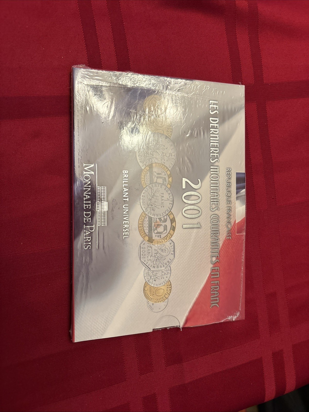 2001 Monnaie de Paris France 10 coins set - Last Franc collection BU sealed 