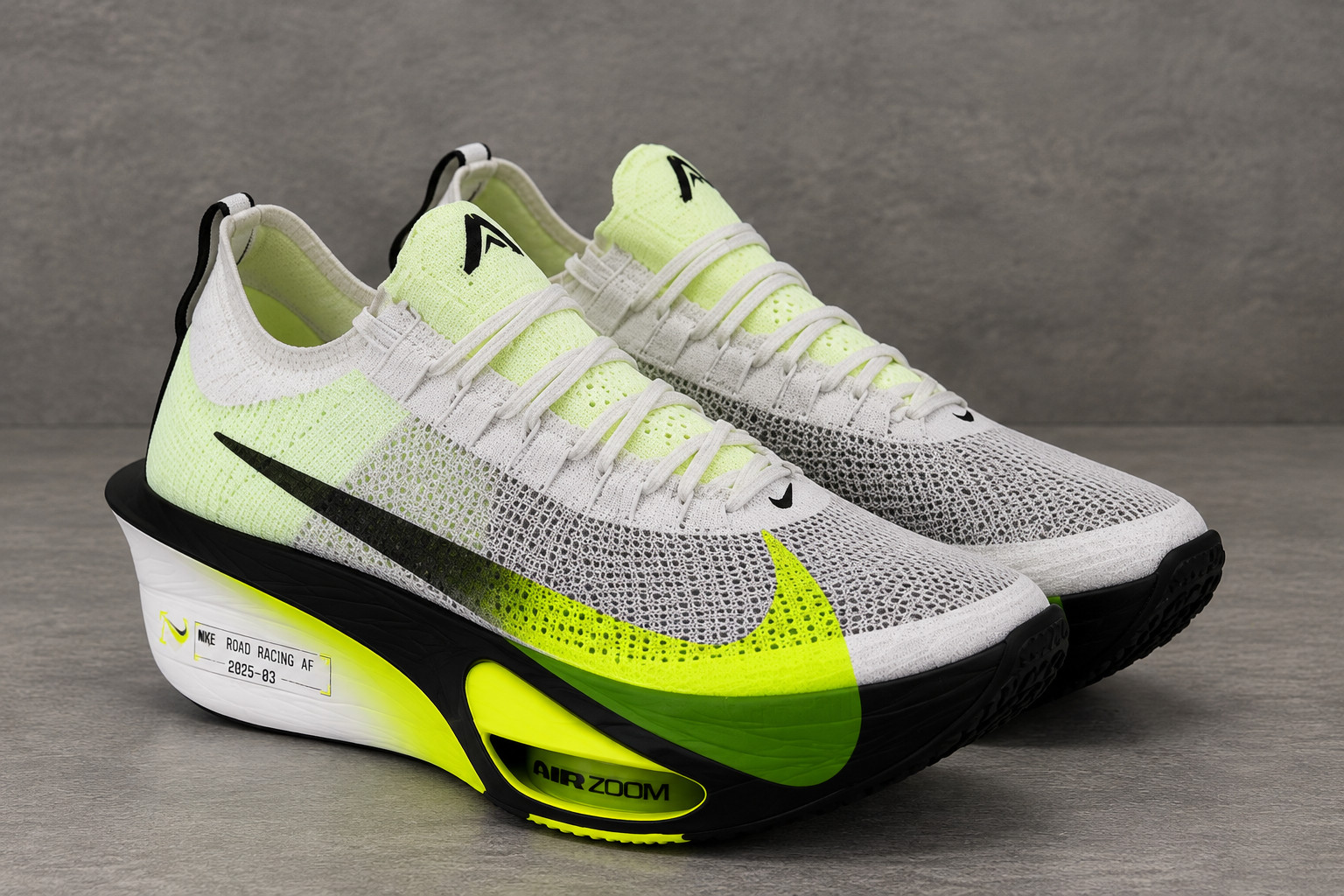 Nike Air Zoom Alphafly Next% 3 White Black Volt IR1817-100 Men\'s Size 10 NEW