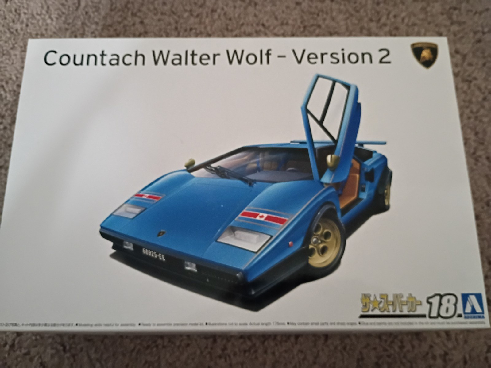 AOSHIMA LAMBORGHINI COUNTACH WLATER WOLF VERSION 2 PLASTIC MODEL KIT
