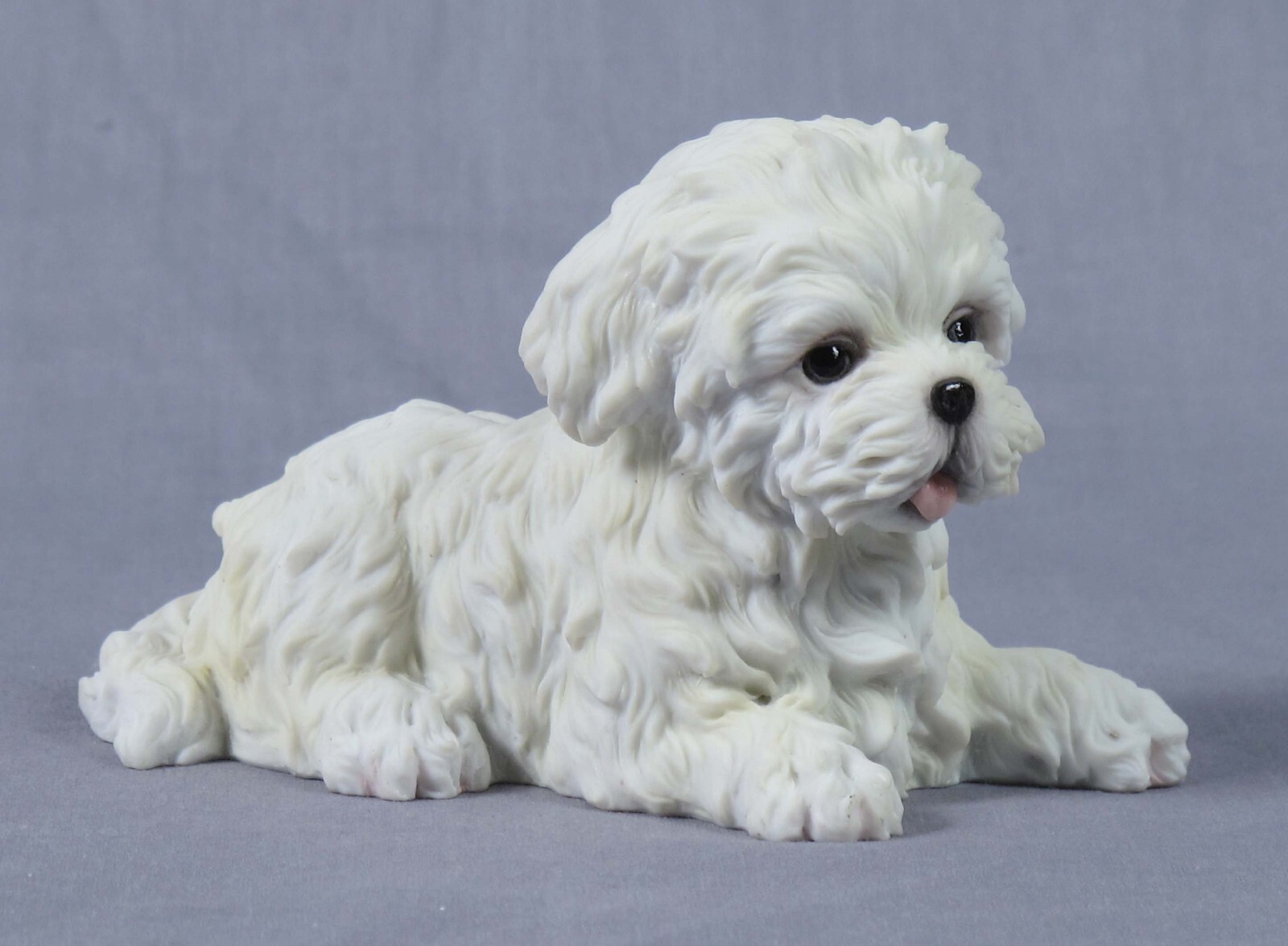 Cute Adorable Maltese Puppy White Terrier Polystone Figurine Home Deco Cute Adorable Maltese Puppy White Terrier Polystone Figurine Home Deco
