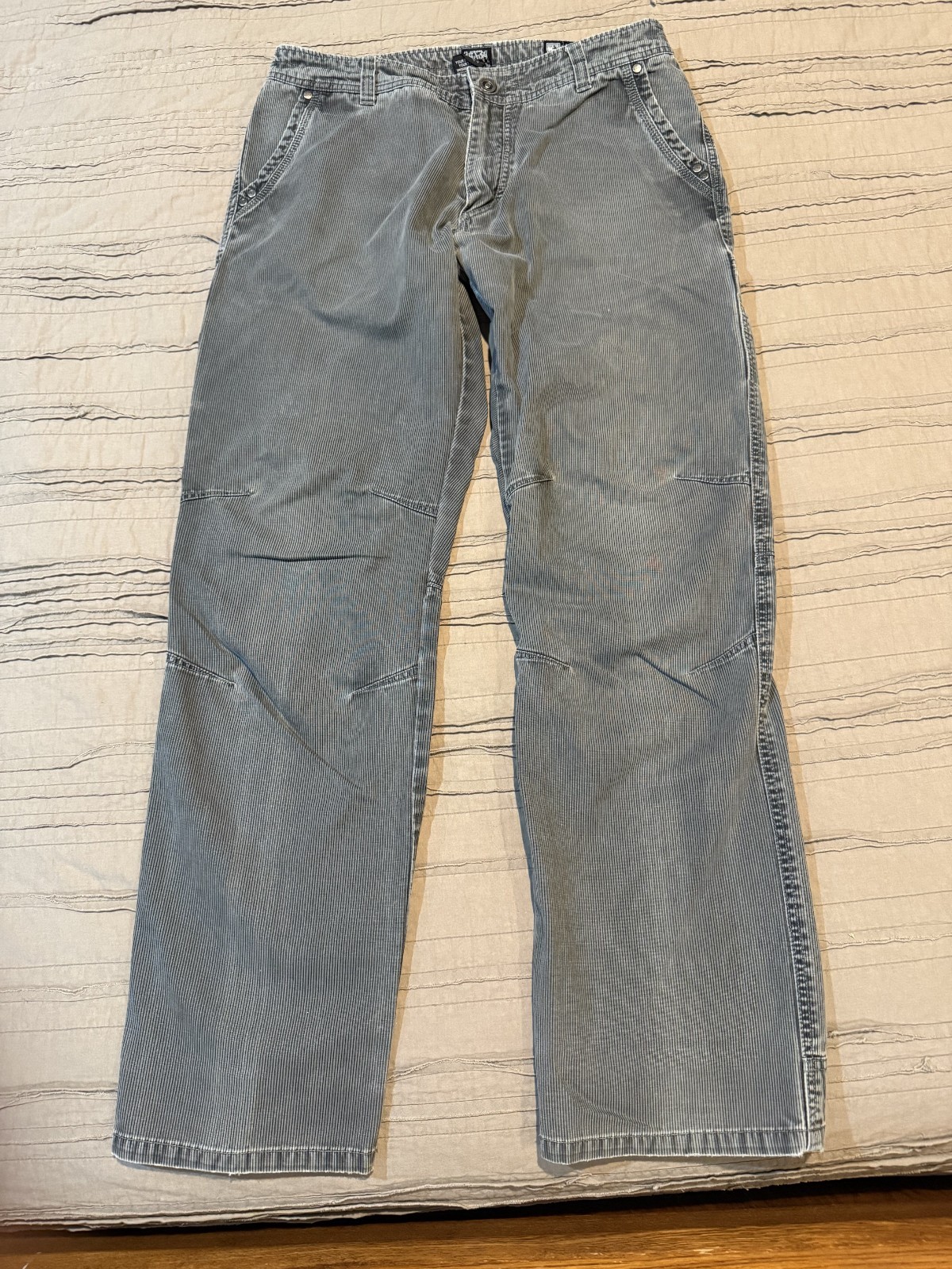 Men\'s KUHL Fugitiv Vertikl Kord Corduroy Vintage Patina Dye Hiking Pants 34 x 33