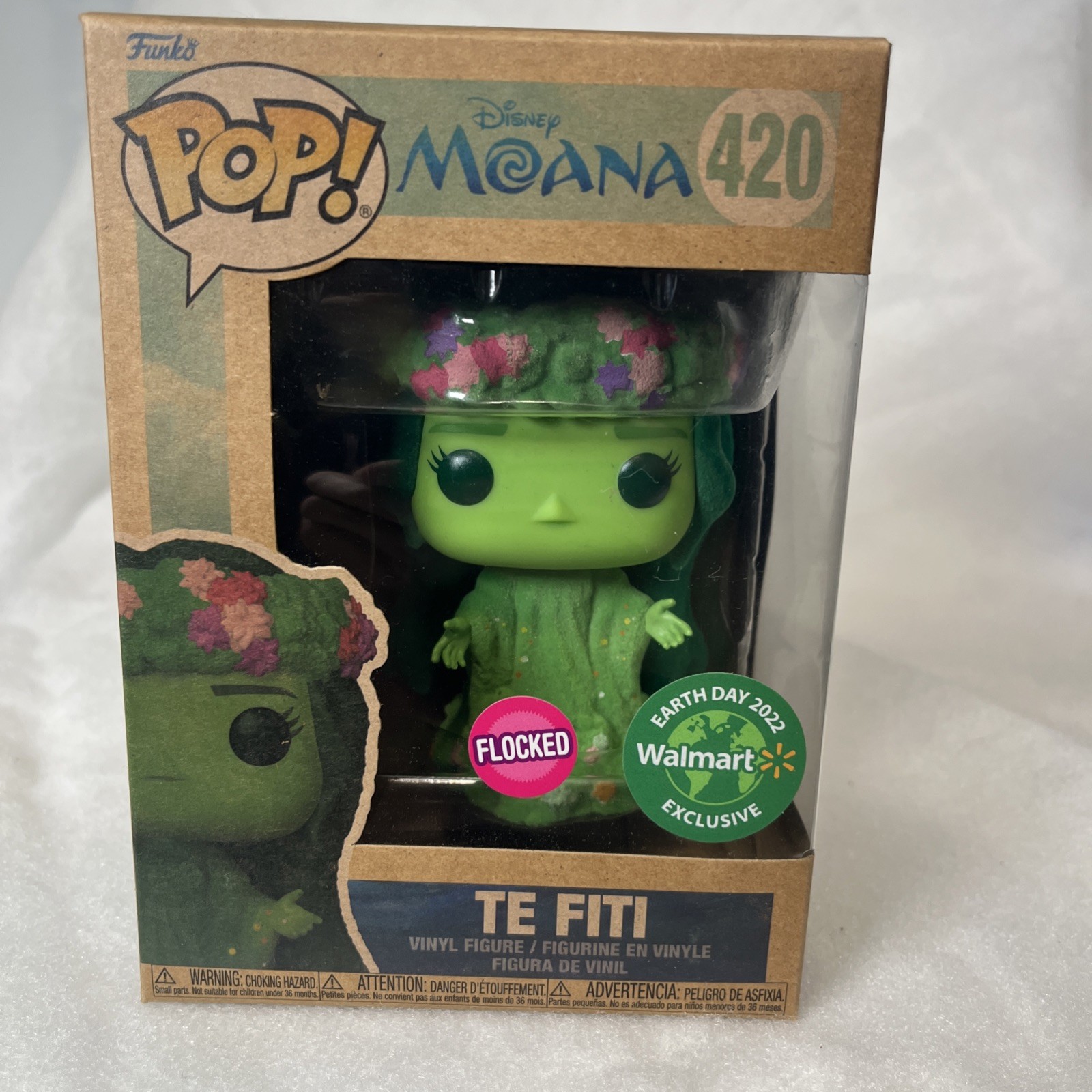 Pop Moana Te Fiti #420 Flocked Walmart Earth Day 2022 Exclusive Going Green Pop Moana Te Fiti #420 Flocked Walmart Earth Day 2022 Exclusive Going Green