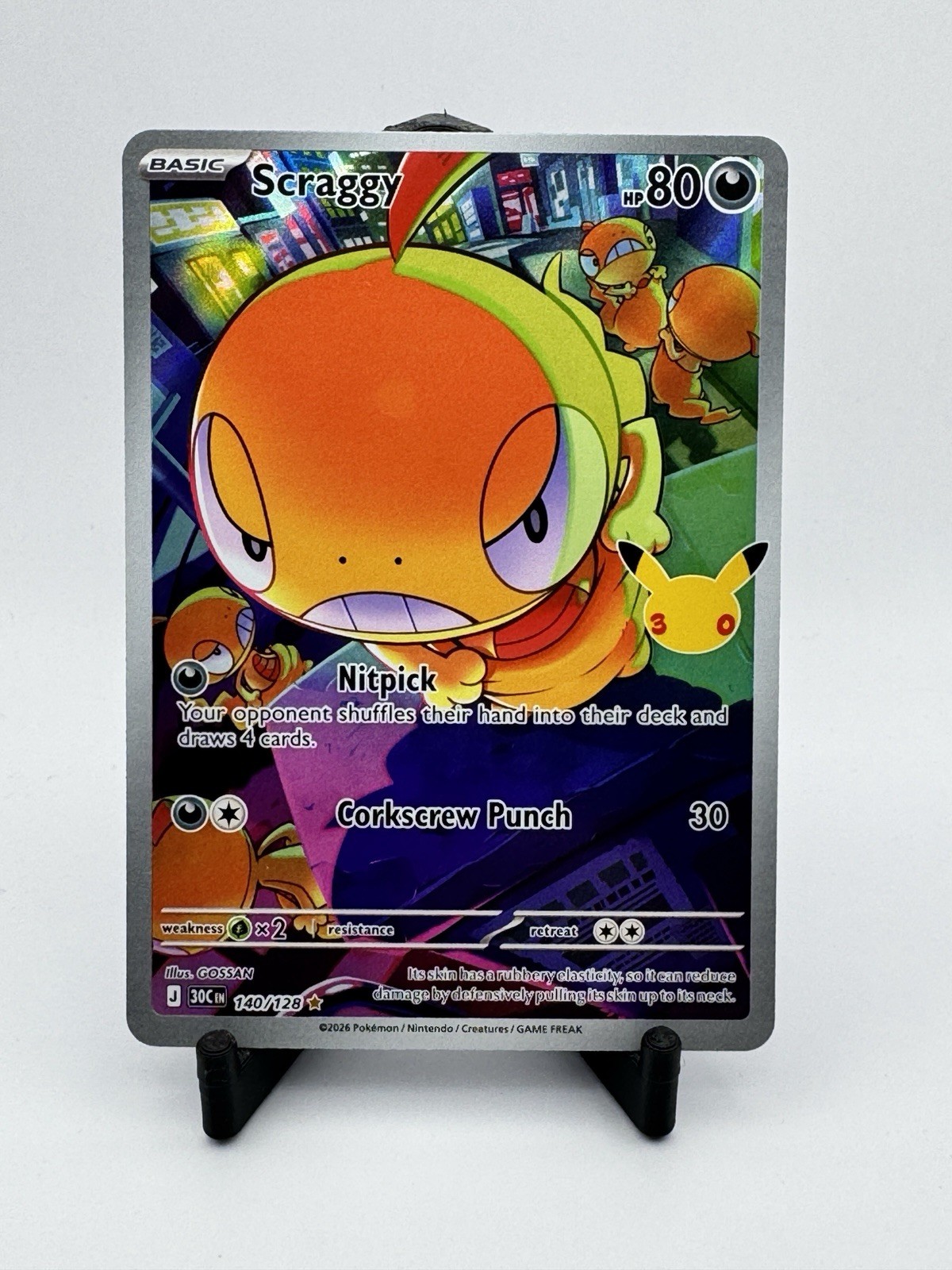 Scraggy 140/128 Me: 30th Celebration Holo
