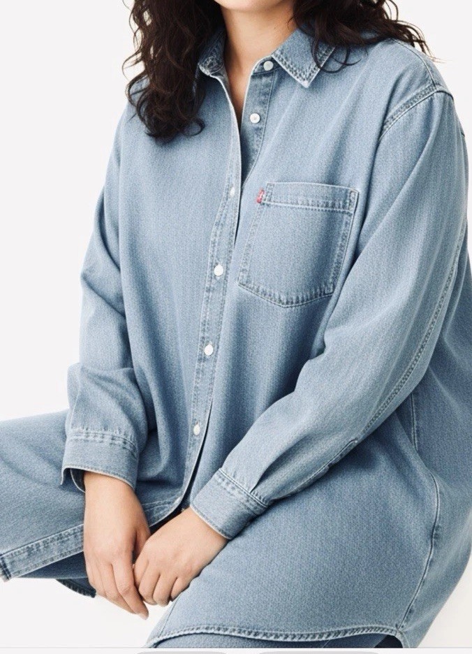 NWT Levi’s Plus Size 4X / (26-28) Denim Dress /Cotton Long Shirt Sold Out $89