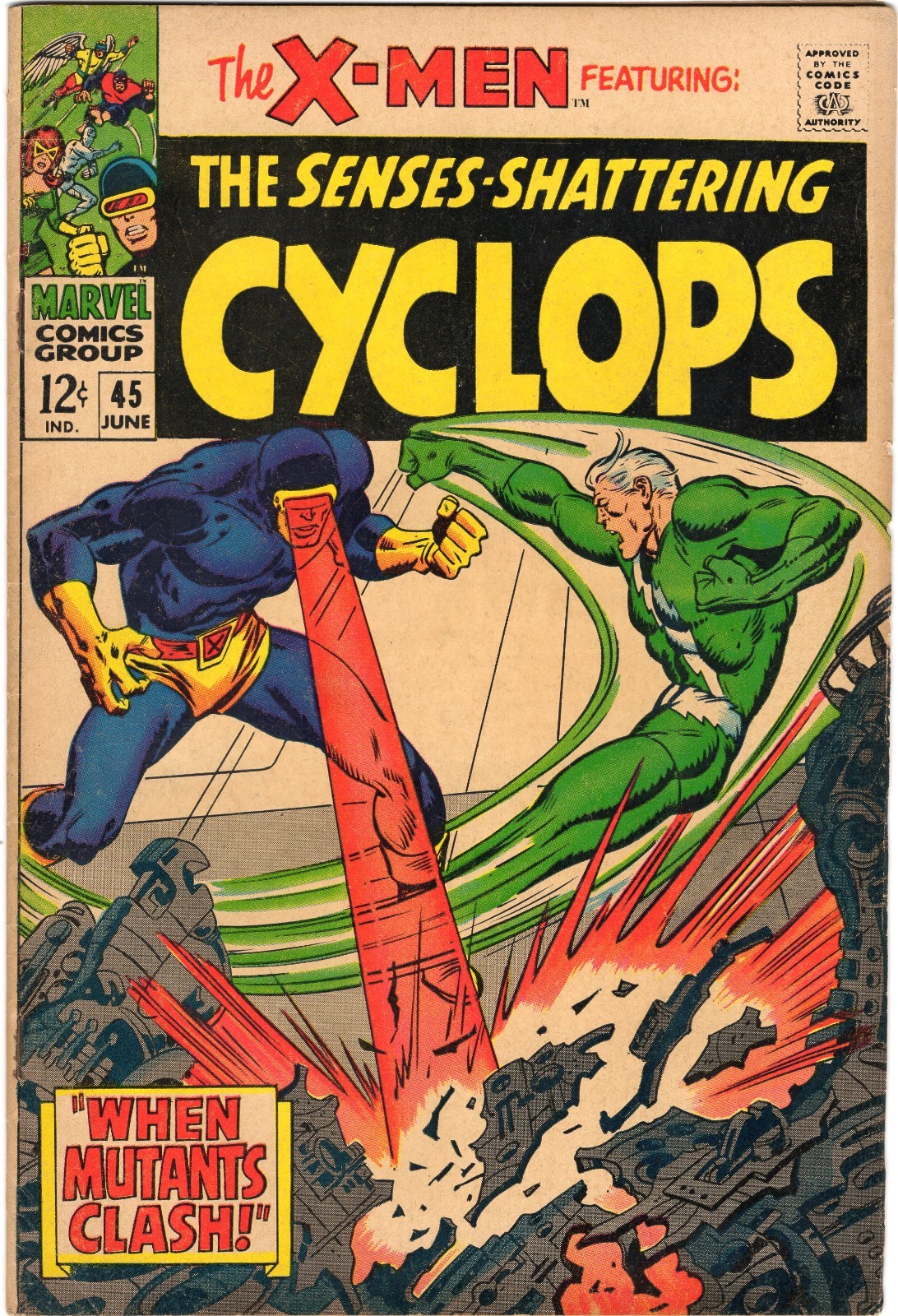 X-Men 45 1968 Marvel Comics VG 4.0 Magneto Quicksilver Cyclops Marvel Girl Toad