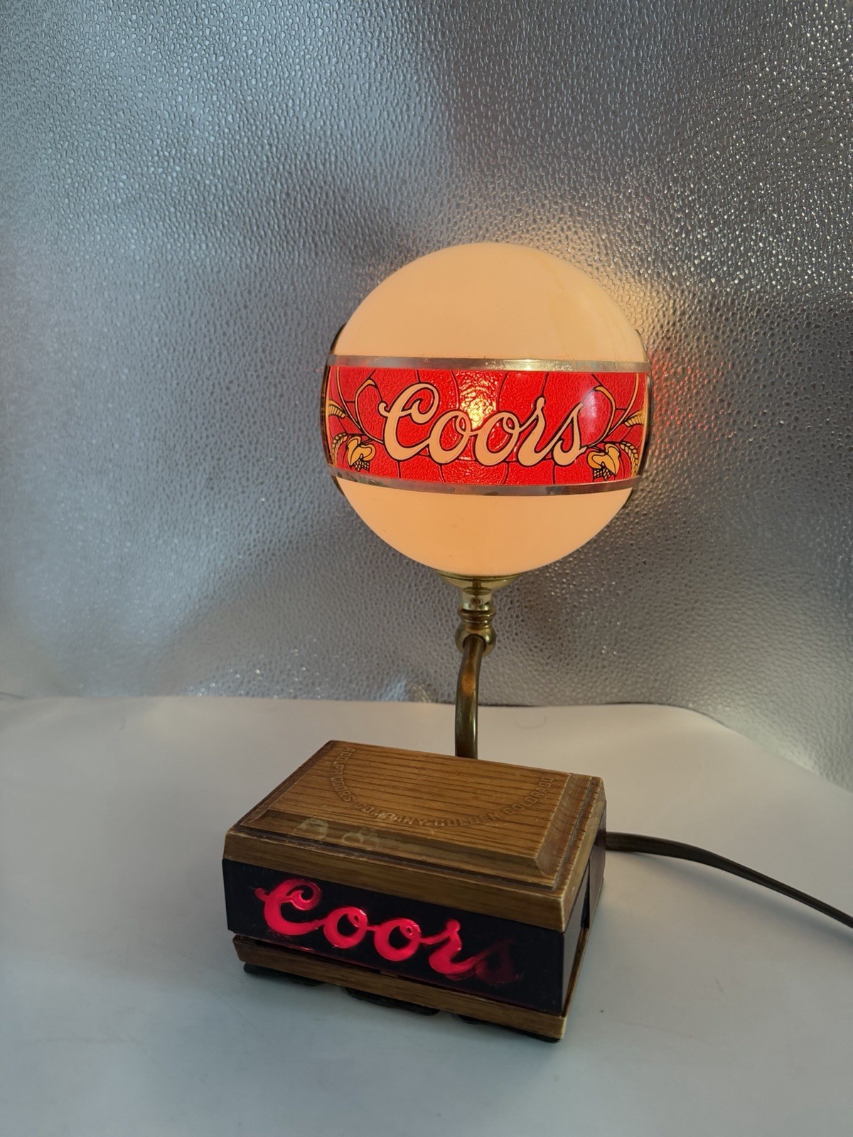 VTG. 50-60s Coors Beer Digital Globe Lamp Adolf Coors Co. Golden Colorado USA