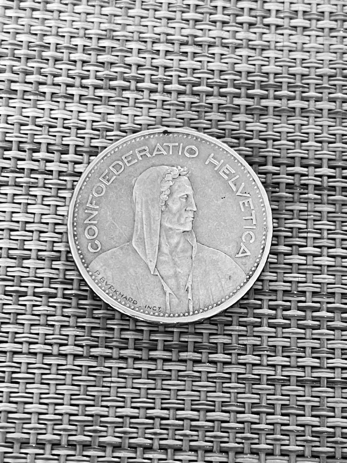 Switzerland 1932-B Herdsman 5 Francs SILVER Swiss Coin VF #A41