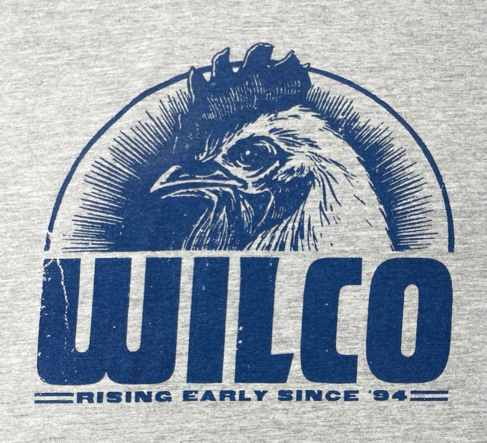 Vintage WILCO Rising Early Since 94 Rooster Logo American Apparel T-Shirt Mint M