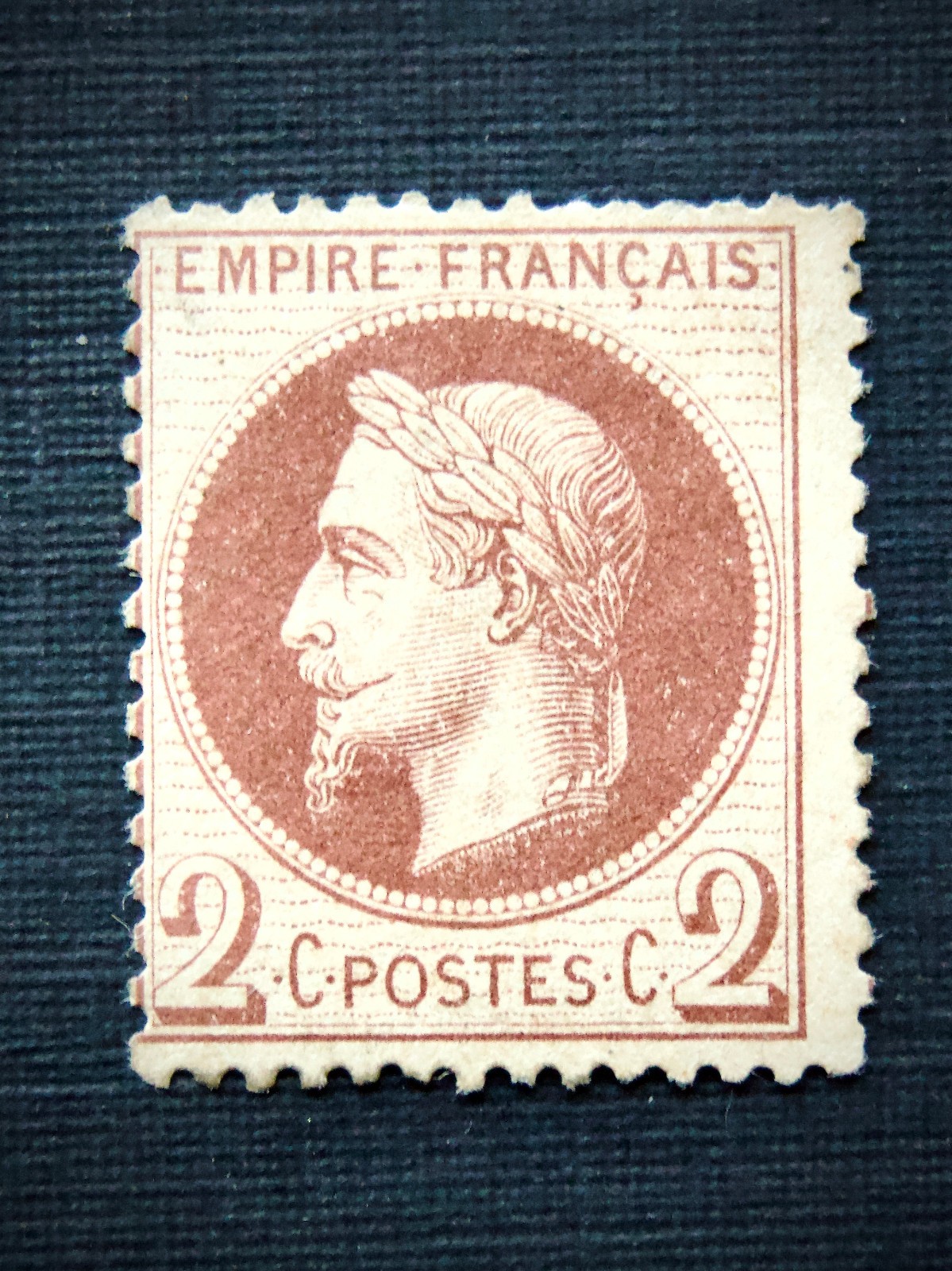 1863 -1870 Emperor Napoléon III Laure 2C Postage Stamp Reddish Brown 1863 -1870 Emperor Napoléon III Laure 2C Postage Stamp Reddish Brown