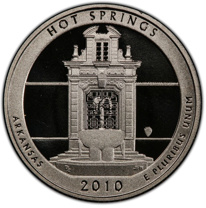 2010-S Clad Proof Hot Springs National Park Quarter 25C