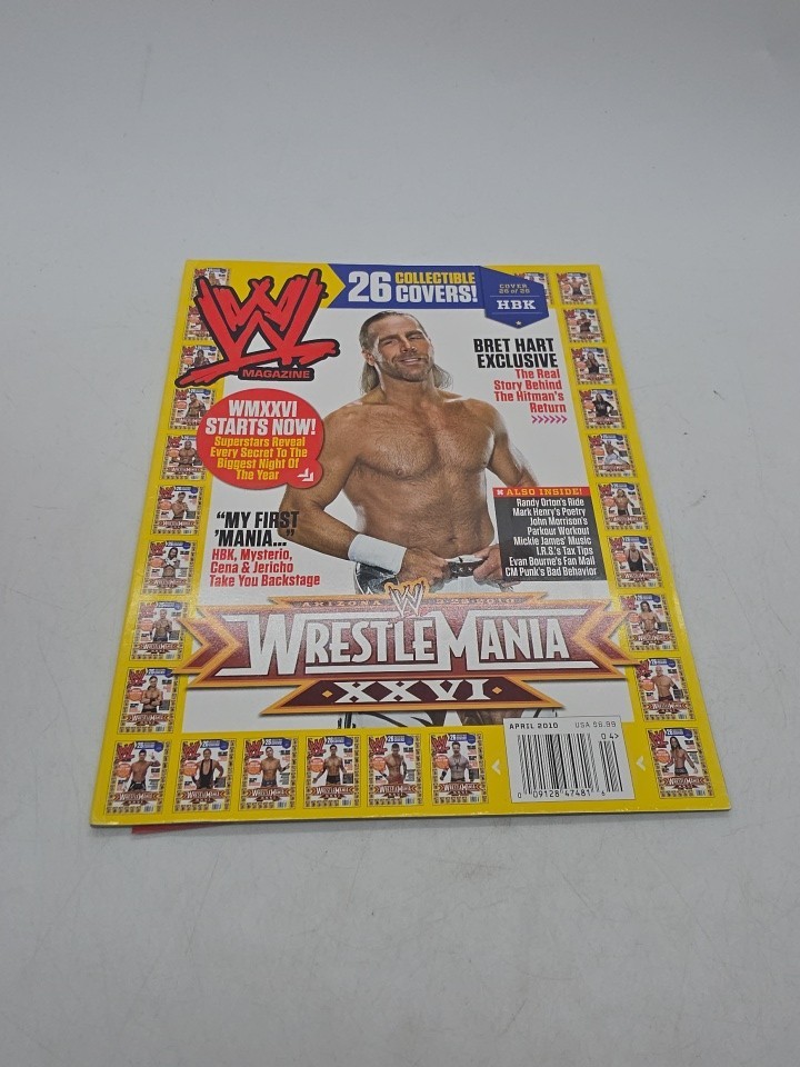New WWE Magazine April 2010 Wrestlemania XXVI Shaun Michaels Collectible Cover New WWE Magazine April 2010 Wrestlemania XXVI Shaun Michaels Collectible Cover