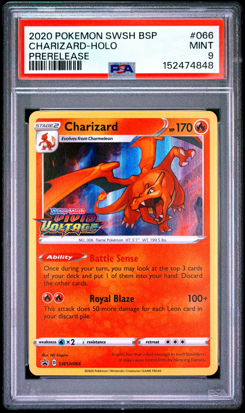 Charizard Holo 066 Prerelease Swsh Black Star Promo Pokemon PSA 9 Charizard Holo 066 Prerelease Swsh Black Star Promo Pokemon PSA 9