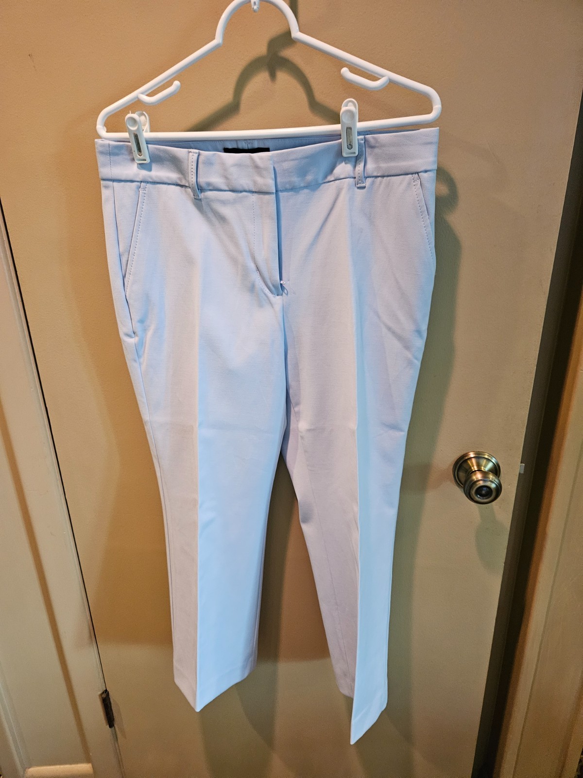Talbots womens light blue front zip pants - size 8