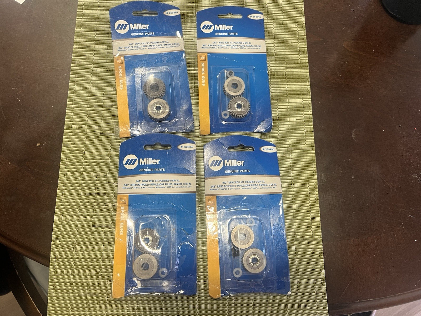 (4x) Miller 268850 Spool Gun Drive Rollers (4x) Miller 268850 Spool Gun Drive Rollers