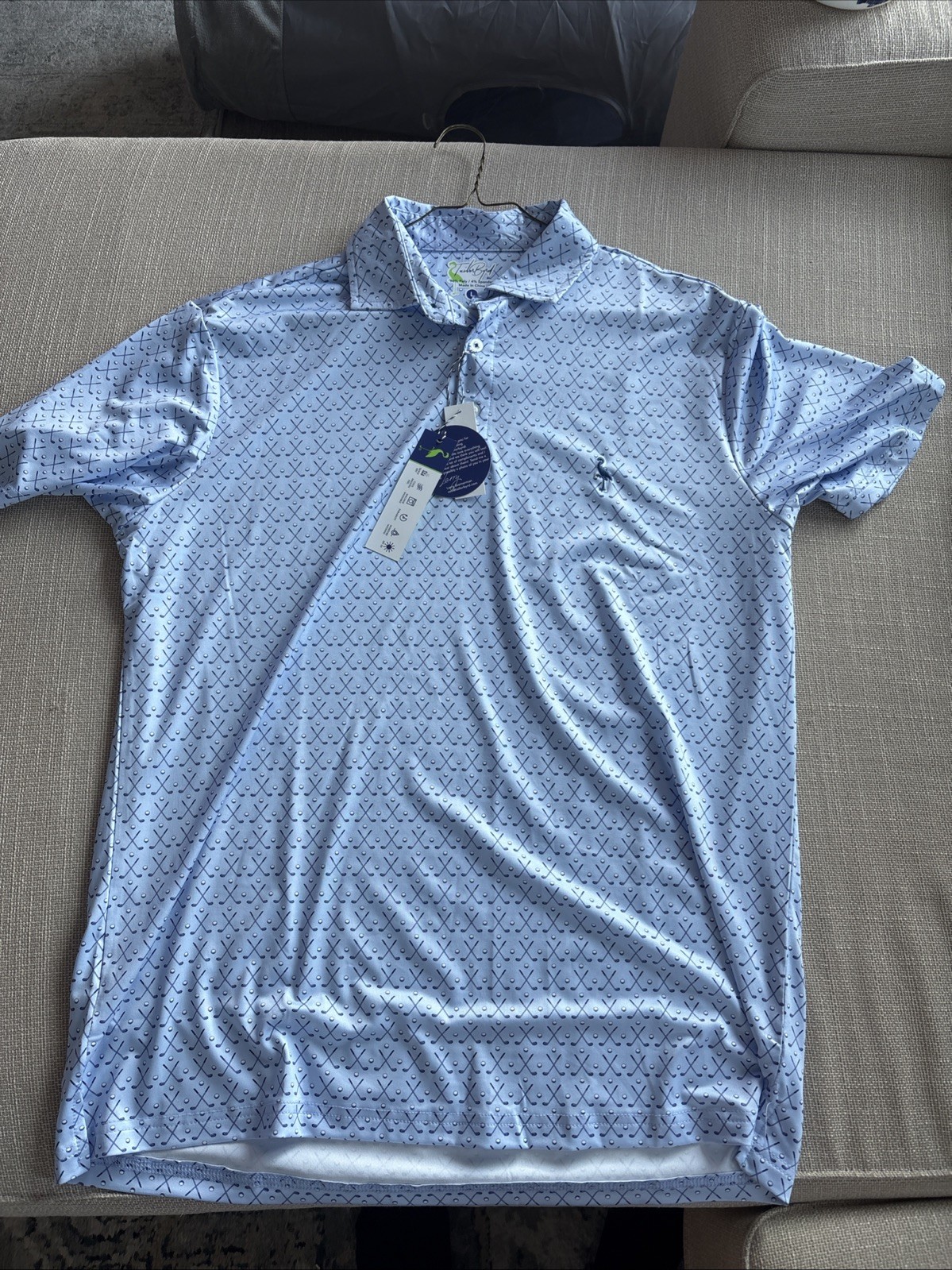 Men’s Large Tailor Byrd Golf Shirt Polyster Men’s Large Tailor Byrd Golf Shirt Polyster