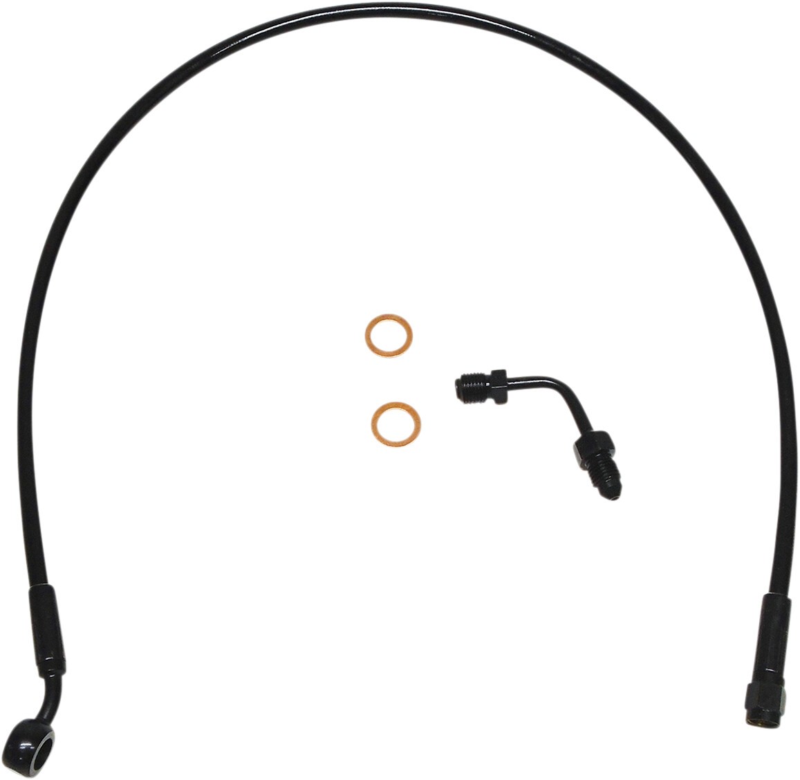 Magnum XR Stainless Upper Front Brake Line Kit 28in Black - Harley ABS